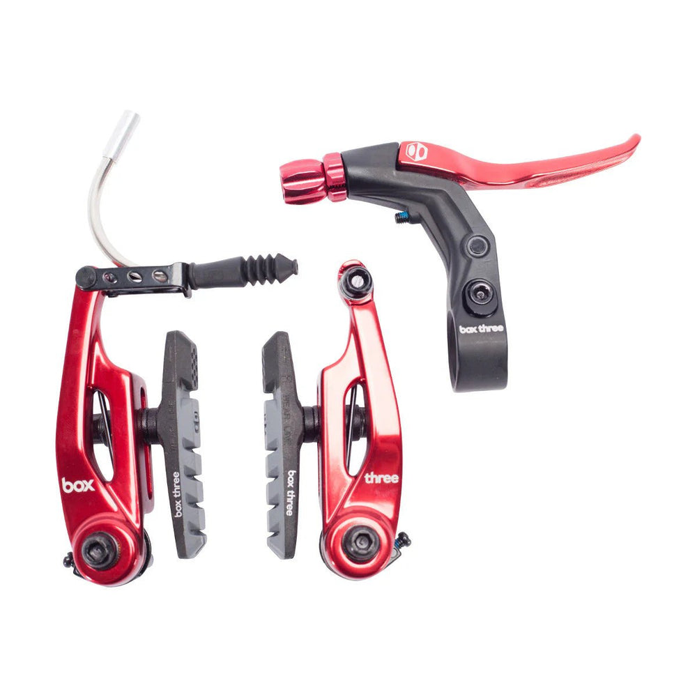 Box Three Brake Kit Red - Trackstars BMX