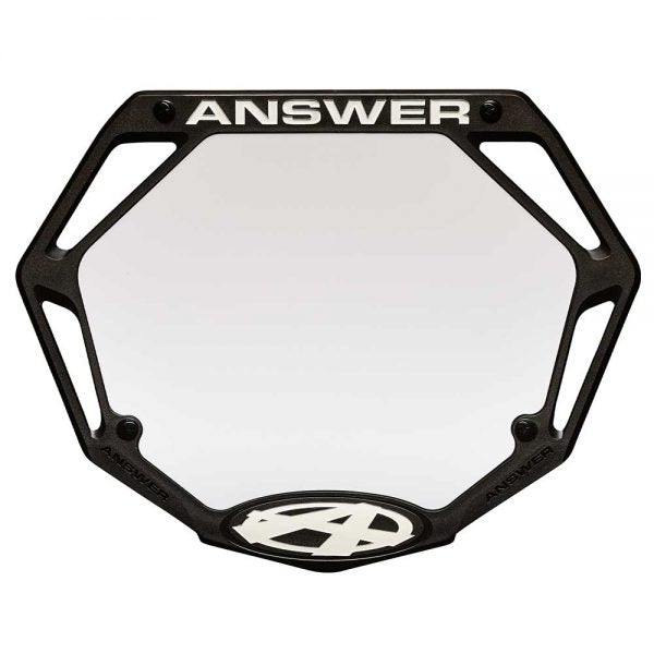 ANSWER BMX Pro 3D Number Plate Black - Trackstars BMX