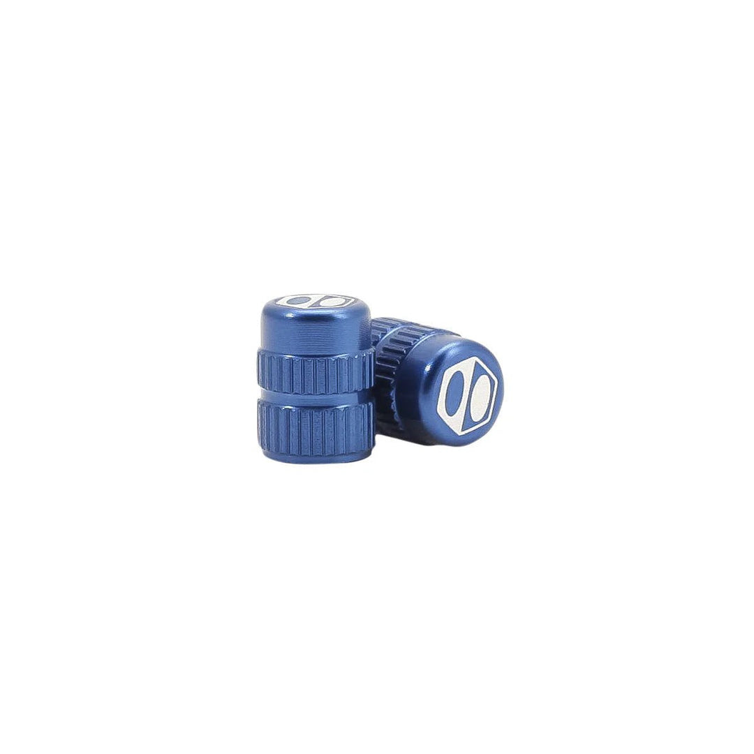 Box One Cube Schrader Valve Caps Blue - Trackstars BMX