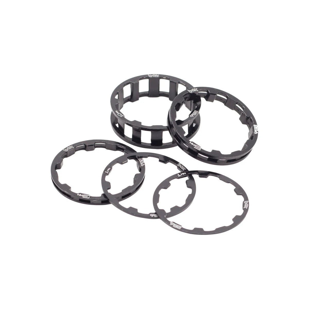 Box One Stem Spacers Kit 1 1/8" Black - Trackstars BMX