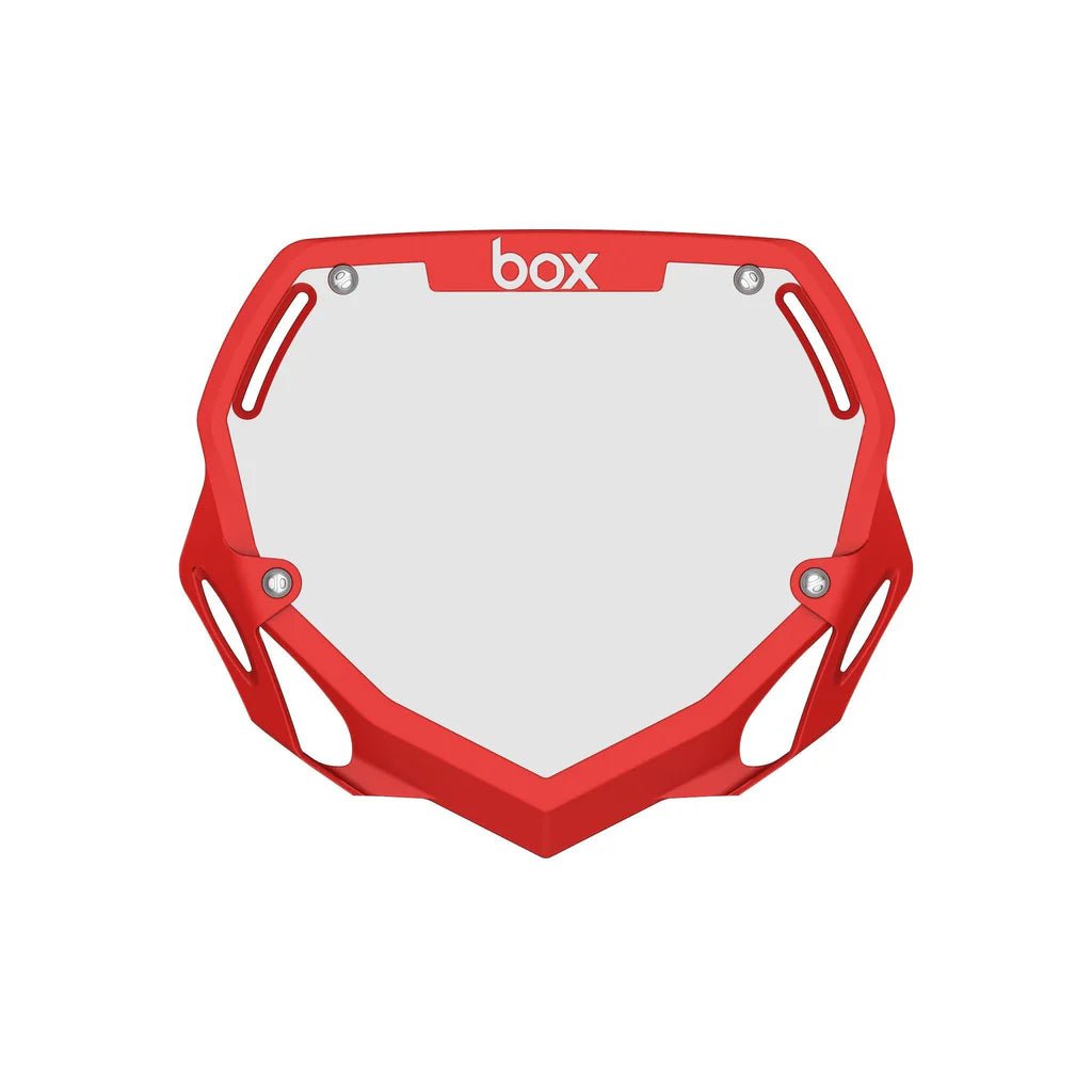 Box Two Number Plate Red - Trackstars BMX