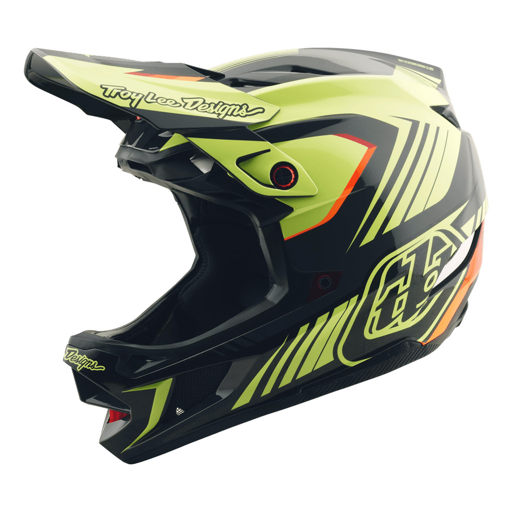 TLD D4 AS Polyacrylite Helmet Qualifier - Black/Yellow - Trackstars BMX